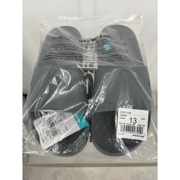 Mens REEF Oasis Waterproof Lightweight & Flexible Beach Slide Sandal Grey Sz 13 main image 8